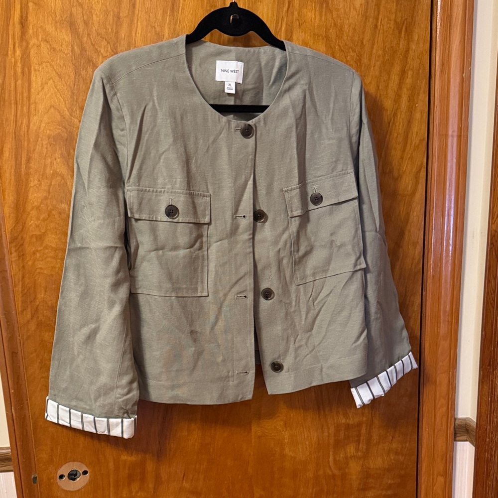 Nine West Utility Jacket in Olive